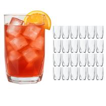 Kit 18 Copos Topázio 360ml Vidro Água Suco Nadir Figueiredo