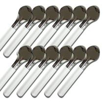 Kit 18 espátula sorvete italiano gelato açai inox 28cm cabo branco