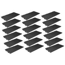 Kit 18 Estrados Piso Plastico Encaixe Preto Leve 25x50x2,5cm