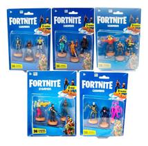 Kit 18 Figuras Fortnite Carimbos Skins Para Coleção