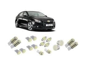 Kit 18 Lampadas Leds Pingo Teto Placa Re Chevrolet Cruze.