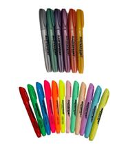 Kit 18 Marca Texto Masterprint Metálico/neon/pastel -mp612 Kit 18 Marca Texto Masterprint Metálico/neon/pastel -mp612