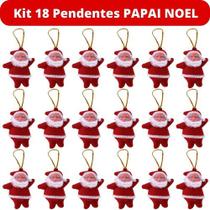 Kit 18 Mini Papai Noel Pendentes Enfeites De Natal Árvore - B&K