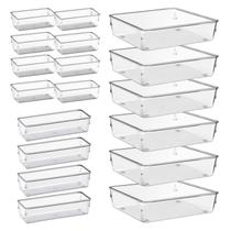 KIT 18 Organizadores de Acrílico Multiuso para Gavetas, Armários, Geladeiras Quadrado Rebirth KIT 18 Organizadores de Acrílico Multiuso para Gavetas, Armários, Geladeiras Quadrado Rebirth