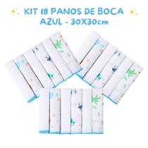 Kit 18 Panos De Boca Premium Rosa 100% Algodão 30X30Cm Kit 18 Panos De Boca Premium Rosa 100% Algodão 30X30Cm