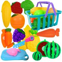 Kit 18 Peças Comidinha Cozinha Infantil Legumes e Frutas