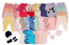 Kit 18 peças Enxoval completo Bebê algodão recém nascido maternidade Kit 18 peças Enxoval completo Bebê algodão recém nascido maternidade