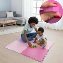 Kit 18 Placa Tapete Infantil Peça EVA Estilo Tatame 50x50cm 10mm 4,5m² Emborrachado Crianças Bebes Exercícios Academia Yoga Pilates Impermeável