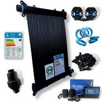 Kit 18 Placas Coletoras 3 mt - Aquecedor Solar Piscinas com 16,2m² / 22.600 Litros + Controlador de Temperatura e Válvula