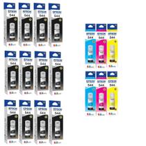 Kit 18 Refil Tinta Para T544 L3110 L3250 L3150 B Y C M Kit 18 Refil Tinta Para T544 L3110 L3250 L3150 B Y C M