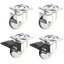 Kit 18 Rodizio Girat. 35mm Gel/silicone 6 Com Freio + 12 Sem