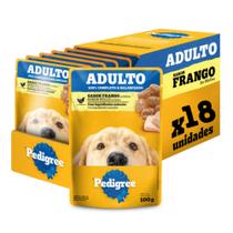 Kit 18 Sachê Pedigree Cães Adultos Frango ao Molho 100g Kit 18 Sachê Pedigree Cães Adultos Frango ao Molho 100g