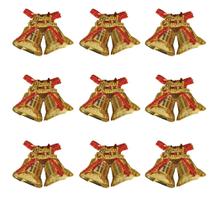 Kit 18 Sino Duplo Dourado Enfeite Pendente Para Árvore De Natal Decoração Natalina Kit 18 Sino Duplo Dourado Enfeite Pendente Para Árvore De Natal Decoração Natalina