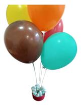 Kit 18 Suportes Balão 5 Hastes Varetas Cachepot Festa Bexiga