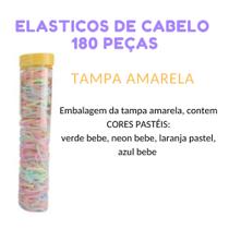 kit 180 Elásticos colorido Pequenos De Silicone Para Cabelo/ liguinha elastico para cabelo /rabico