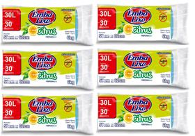 Kit 180 Sacos de Lixo Perfumado Repelente 30 Litros Embalixo