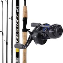 Kit 18kg Carretilha Pesca Anti Cabeleira Vara Carbono 1,80mt