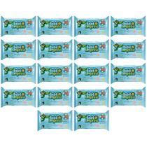 Kit 18x Toalhas Umedecidas Bebê Limpinho Aloe Vera 45Un Cada