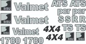 Kit 19 Adesivos Vinil Compatível Valmet Sisu 1780 4x4 Kit 19 Adesivos Vinil Compatível Valmet Sisu 1780 4x4
