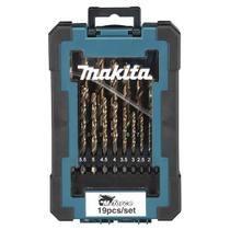 Kit 19 Brocas Metal Aço Rapido HSS M-force Makita D-67583