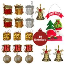 Kit 19 Enfeites Natalinos Mix Para Arvore de Natal Decoração - Art Christmas