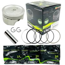Kit 190cc 3mm Pistão 67,5mm Titan Fan 150/160 XRE 190 pino 14mm + Aneis