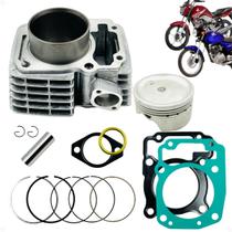 Kit 190cc CG Titan 150 Fan Bros Pistão Cilindro Aneis Juntas