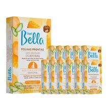 Kit 192 Folhas Prontas Depilação Corporal Pernas Braços Depil Bella Mel 12cx