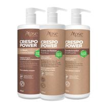 Kit 1L Crespo Power Profissional - Co Wash, Condicionador e Creme 3 Prod - Apse - Apse Cosmetics