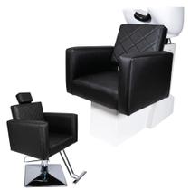 KIT 1Lavatório Evidence cuba porcelana 1 Cadeira Fixa Base Quadrada Estofado Preta KIT 1Lavatório Evidence cuba porcelana 1 Cadeira Fixa Base Quadrada Estofado Preta