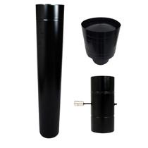 Kit 1m Duto, Registro Damper, Chapeu Canhão De 5 Polegadas Kit 1m Duto, Registro Damper, Chapeu Canhão De 5 Polegadas