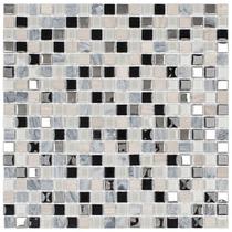 Kit 1m² Pastilha de Marmore e Inox 30cm X 30cm Kit 1m² Pastilha de Marmore e Inox 30cm X 30cm