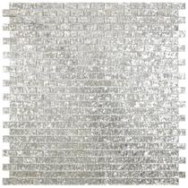 Kit 1m² Pastilha de Vidro Espelhado 29cm x 29cm Cinza/Prata Glass Mosaic Kit 1m² Pastilha de Vidro Espelhado 29cm x 29cm Cinza/Prata Glass Mosaic