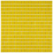 Kit 1m² Pastilha de Vidro Fosca 32cm x 32cm Amarelo Glass Mosaic