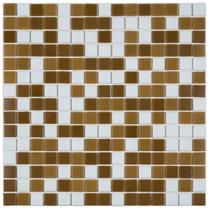 Kit 1m² Pastilha de Vidro Oasis 31cm x 31cm Colorido/Branco/Marrom/Bege Glass Mosaic Kit 1m² Pastilha de Vidro Oasis 31cm x 31cm Colorido/Branco/Marrom/Bege Glass Mosaic