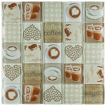 Kit 1m² Pastilha de Vidro Patchwork 30cm x 30cm Marrom Glass Mosaic Kit 1m² Pastilha de Vidro Patchwork 30cm x 30cm Marrom Glass Mosaic