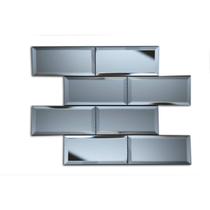 Kit 1m² Pastilha de Vidro Refletivo 37cm x 30cm Cinza/Grey Glass Mosaic Kit 1m² Pastilha de Vidro Refletivo 37cm x 30cm Cinza/Grey Glass Mosaic