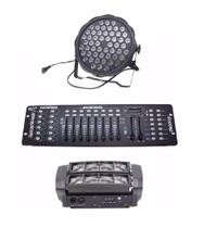 Kit 1Par Led Slim 54X3W 1Mini Moving Spider 8X65 Dmx 512