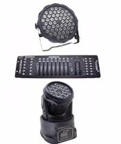 Kit 1Par Led Slim 54X3W Rgbwa + 1Mini Wash 18X3W + Dmx 512 Kit 1Par Led Slim 54X3W Rgbwa + 1Mini Wash 18X3W + Dmx 512