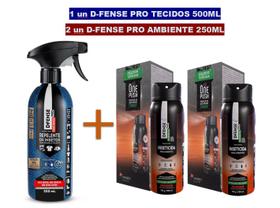 Kit 1un D-Fense Pro Tecidos 500ml + 2un D-Fense Pro Ambiente 250ml