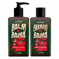Kit 1X Balm E 1X Shampoo Para Barba Guaraná 120G Don Alcides