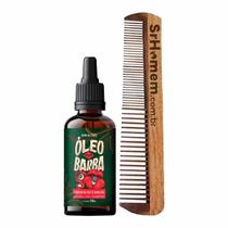 Kit 1x Óleo Para Barba Guaraná e Pente Duplo Don Alcides
