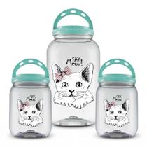 KIT 1x POTE RAÇÃO 3,6L + 2X POTE 1,7L PETISCO BABY CAT KIT 1x POTE RAÇÃO 3,6L + 2X POTE 1,7L PETISCO BABY CAT