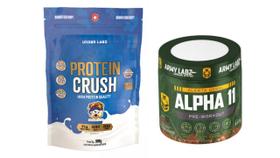 Kit 1x Protein Crush Refil 900g + 1x Pré Treino Alpha11 300g