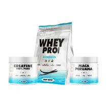 Kit 1x Whey Pro Max, Ma ca Perua e Creatina Pura Energia, Recuperação e Ganho de Massa Body Nutry Kit 1x Whey Pro Max, Ma ca Perua e Creatina Pura Energia, Recuperação e Ganho de Massa Body Nutry