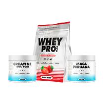 Kit 1x Whey Pro Max, Ma ca Perua e Creatina Pura Energia, Recuperação e Ganho de Massa Body Nutry Kit 1x Whey Pro Max, Ma ca Perua e Creatina Pura Energia, Recuperação e Ganho de Massa Body Nutry