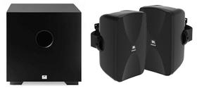 Kit 2.1 Caixa JBl Control SA-PRO C-SA6 BLACK + CUBE 8 PRETO