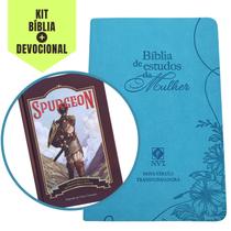 Kit 2 - 1 Livro Bíblico com Temas Atuais, Reflexões E Estudos Sobre A Bíblia e o Universo Feminino + 1 Devocional Spurgeon Para os Jovens