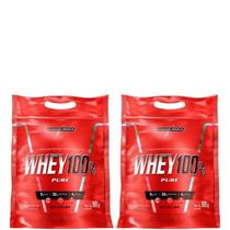 Kit 2 100% Whey Protein Concentrado 900g Baunilha