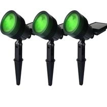 Kit 2/3/4/6/8 Refletores Ecoforce Solar Super Leds Smd Verde 20x Mais Forte Spot Jardim Prova D'água Luminária